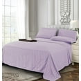 thumbnail image 3 of Celine Linen Holiday Gift Dobby Stripe 1500 Series Percale Wrinkle and Fade Resistant (6-Piece) Bedding Set, King, Stripe Periwinkle Lavender, 3 of 3