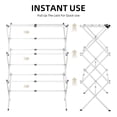 thumbnail image 6 of Clothes Drying Rack, KK KINGRACK Sturdy Extendable Laundry Drying Rack, Foldable Steel Drying Racks, White, 6 of 9