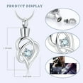 thumbnail image 3 of 3 Pack Cremation Urn Necklace for Ashes Ashes Necklace Cross Infinite Cylinder Cremation Jewelry Memorial Urn Pendant Crystal Stainless Steel Memorial Pendant Gift, 3 of 7