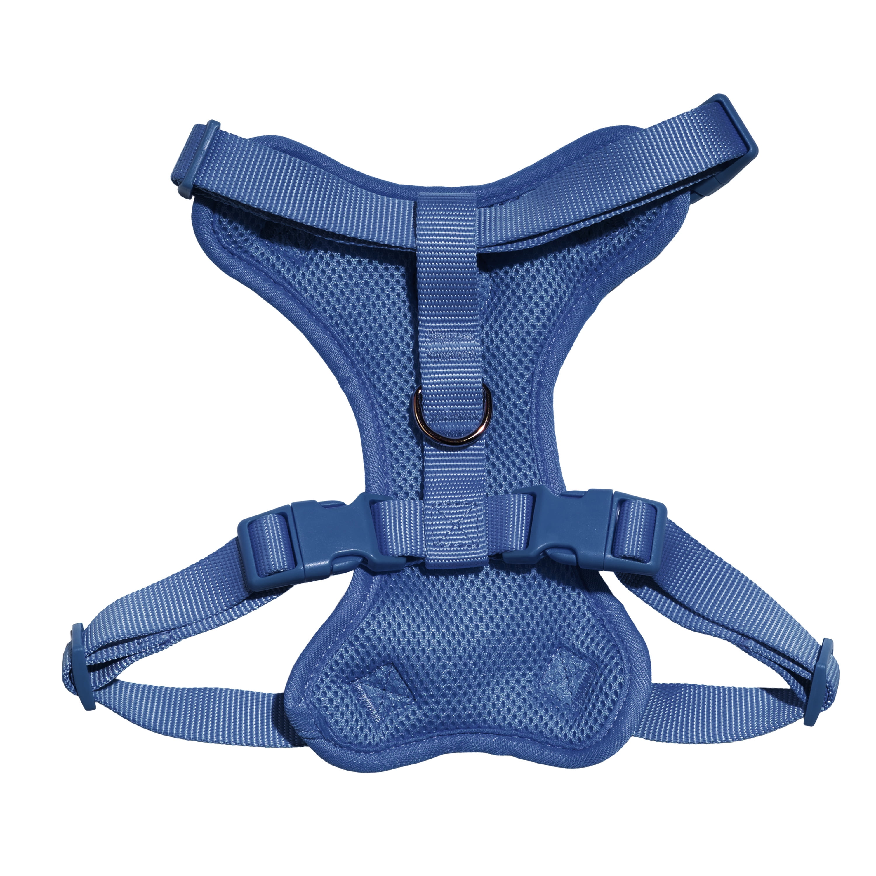 Vibrant Life Polyester Mesh Adjustable and Reflective Dog Walking Harness, Blue, S