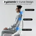 thumbnail image 5 of Nexthro Ergonomic Office Chair, 400 LBS Computer Chairs with Adjustable Lumbar Support, Breathable Mesh Desk Chair Ergonomic with Thickened Cushion, Comfy Home Office Desk Chair (White/Gray), 5 of 7