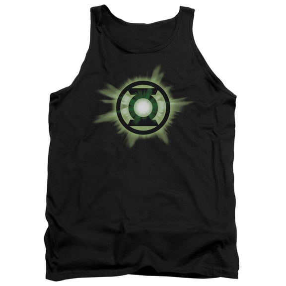 Green Lantern Green Glow Adult Tank Top Black
