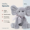 thumbnail image 3 of Bearington Collection,Bearington Baby Spouts Plush Grey Elephant Stuffed Animal, 12 Inches,Child, 3 of 7