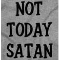 thumbnail image 2 of Not Today Satan Funny Christian Womens Fitted Plus Size Graphic Tee Brisco Brands 2X, 2 of 5
