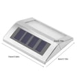 thumbnail image 4 of Lámpara de pared de energía solar 3LED de acero inoxidable Pasarela Luz de paisaje impermeable (luz blanca), 4 of 8