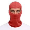 thumbnail image 3 of Balaclava Full Face Mask, Womens Mens Thin Face Mask with UV Protection, Breathable Sun-Protection Windproof Face Covering Caps, Red, 3 of 3