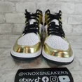 thumbnail image 2 of Ni - ke Ni - ke Air Jordan 1 Mid SE Metallic Gold White DC1419-700 Men's Size 8, 2 of 5