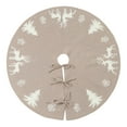 thumbnail image 4 of Homoyoyo Tree Skirt Beige Deer Pattern Comfortable Texture Festive Decor 1Pc, 4 of 8