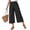 Black, variant on Only Moment Summer Pants for Women 2026 Polyester,Cotton Elastic Waist Trousers with Pockets Summer Beach Vacation Clothes Navy,S