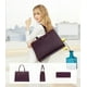 thumbnail image 5 of Bolso de mano para portátil LOVEVOOK, piel, negocios, oficina, trabajo, morado, 5 of 7