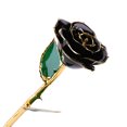 thumbnail image 2 of Rosa de amor de tallo largo bañada en oro de 24 quilates con ribete de papel de aluminio, regalos para ella, 2 of 6