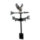 thumbnail image 3 of Indicador de dirección del viento de hierro, veleta giratoria con adorno artístico de hierro para decoración de techo de granja. C, 3 of 6