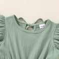 thumbnail image 4 of Vestido YOUNGER TREE 2-3T para niños pequeños con mangas con volantes, verde, 4 of 7