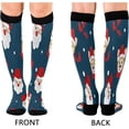 thumbnail image 2 of FREEAMG Cute Bear And Santa Compression Socks for Women Men,Knee High Stockings for Athletic Sports,Running,Travel, 2 of 7