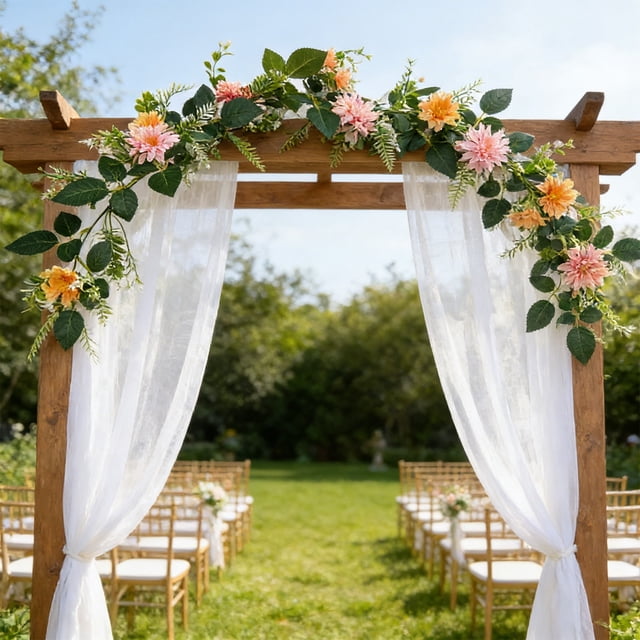 Guirnalda artificial de hojas y flores verdes, enredaderas de plástico simulado de 180 cm para decoración de exteriores e interiores en bodas, fiestas, porches, paredes y puertas.