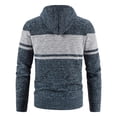 thumbnail image 3 of Men's Zip Up Hoodie Winter Fall Sherpa Fleece Lined Knitted Cardigan Sweater Long Sleeve Zip Up Warm Jacket Coat, 3 of 3