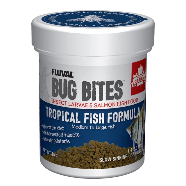 Granulés Fluval Bug Bites pour poissons tropicaux, 45 G