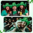thumbnail image 2 of St. Patrick's Day Hat with Glowing Sequins, Leprechaun Costume Accessory, Irish Party Performance Prop for Adults(Green), 2 of 6