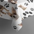 thumbnail image 3 of Chihuahua and Footprints Rectangle Tablecloth 60"x120",Waterproof Polyester Rectangle Table Cloth, Wipeable Spillproof Polyester Tablecloth for Dining, Camping, Indoor and Outdoor, 3 of 6