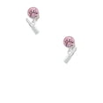 thumbnail image 2 of Delight Jewelry Silvertone 3-D Lipstick Pink Crystal Clip on Earrings, 2 of 5