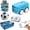 Blue, variant on Magic Mini RC Bus, DIY Line Following Car with Remote Control, Auto-Drive/Follow/Avoid Modes, STEM Educational with Lights & Music, Safe ABS Material, Long-Lasting Battery