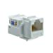 thumbnail image 3 of Cat5e Keystone Jack, Toolless RJ45 Female (UTP) to 110 Punch Down Connector, CableWholesale, White, 3 of 4