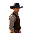 thumbnail image 5 of Wool Blend Western Cowboy Hat for Men Classic Fedora Hat Felt Hats with One Decorative Bands, 5 of 5