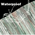 thumbnail image 4 of Abstract Shower Curtain, Modern Aesthetic Green Stripe Shower Curtain Set With 12 Hooks For Bathtub Bathroom Gray Green Contemporary Abstract Painting Fabric, 4 of 4