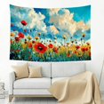 thumbnail image 5 of field of flowers clouds impressionism Tapestry Wall Hanging,  for Bedroom Living Room Dorm, Tapestry Suitable for hanging for decorative wall hanging, decorative bedroom, living room decoration, 5 of 7