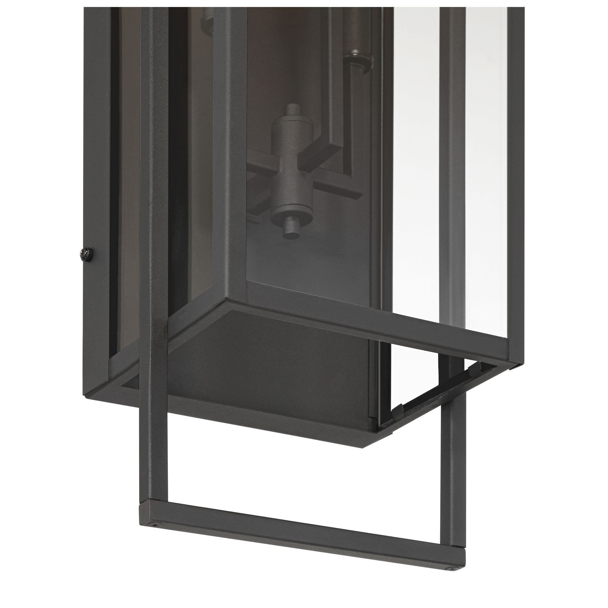 Possini Euro Design Jericho 35" High Modern Outdoor Wall Light Fixture Mount Porch House Weatherproof Textured Black Glass Shade