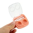 thumbnail image 4 of Unique Bargains 1 Set Contact Lens Case Integrated Square Lens Storage Case Orange, 4 of 5