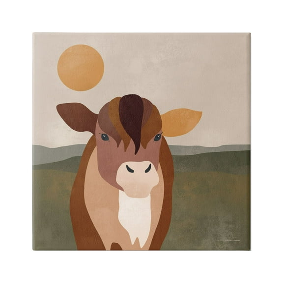 Stupell Industries Modern Farm Animal Animals & Insects Painting Gallery Wrapped Canvas Art Print Wall Art, 17 x 17