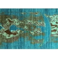 thumbnail image 1 of Ahgly Company Indoor Rectangle Oriental Turquoise Blue Industrial Area Rugs, 8' x 12', 1 of 4