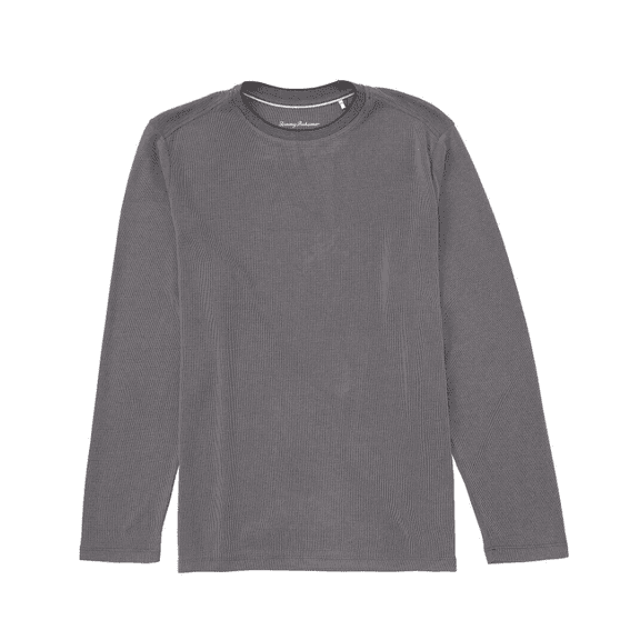 Tommy Bahama Men's Big & Tall IslandZone Coastal Crest Long-Sleeve Crew T-Shirt US, Alpha, X-Large, Regular, Tall, Black