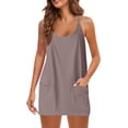 thumbnail image 2 of Women Tennis Dress Built in Shorts Adjustable Straps Hot Shot Mini Dress Athletic Workout Golf Dresses with Pockets, 2 of 6