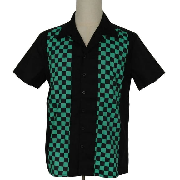 Printed Panel Cuban Collar Hawaii Shirts