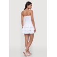 thumbnail image 3 of Women's Lace Trim Ruffle Tiered Strapless Mini Dress, 3 of 3