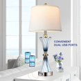 thumbnail image 4 of Coastal Table Lamps for Bedrooms with 2 USB ports 3-Way Dimmable Touch Bedside Lamps, 4 of 6