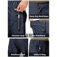 thumbnail image 4 of liyiyiyia Men's Winter Cargo Pants, Thermal Fleece Lined Outdoor Snow Ski Pants for Hiking Work, 4 of 7