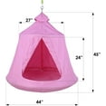 thumbnail image 2 of GARTIO Hanging Tree Tent Kids Play House Swing Hammock Tent W/ LED Lights 330 LB - Pink, 2 of 8