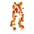 thumbnail image 1 of Xihbxyly Guirnalda de Hojas de Otoño, Diseño de Hojas de Arce Artificiales, Vibrante Decoración de Halloween, Perfecta para Repisas de Chimenea, Puertas de Entrada o Bodas, Uso En Interiores y Exteri, 1 of 1