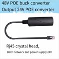 thumbnail image 3 of Convertidor POE de 48V A 24 V con 100M de Velocidad Ethernet PoE A 24 Regulador de Voltaje Modo B para Pasivo, 3 of 5