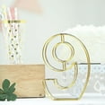 thumbnail image 3 of Balsa Circle 8" Gold 9 Metal 3D Wire Alphabet Number Sign Wedding Party Bar Tabletop Decorations, 3 of 6