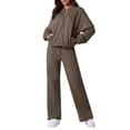thumbnail image 3 of DOKOTOO 2 Piece Sweatsuits for Women Oversized Fleece Sweatsuits Zip Sweatshirt with Sweatpants Tracksuit with Pockets, 3 of 11