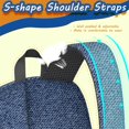thumbnail image 5 of 17 Inch Lightweight Backpack,PVC Waterproof Oxford Fabric, Ergonomically Designed, with Large Capacity, Denim Cowboy Jean Style, 5 of 5