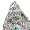 thumbnail image 5 of Brown Paisley Lounger Chair Bag, Traditional Flower Tribal Ornaments on Plain Background Illustration, High Capacity Storage with Handle Container, Lounger Size, Brown and White, by Ambesonne, 5 of 5