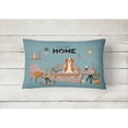 thumbnail image 2 of Carolines Treasures CK7955PW1216 English Foxhound Sweet Home Canvas Fabric Decorative Pillow 12H x16W multicolor, 2 of 4