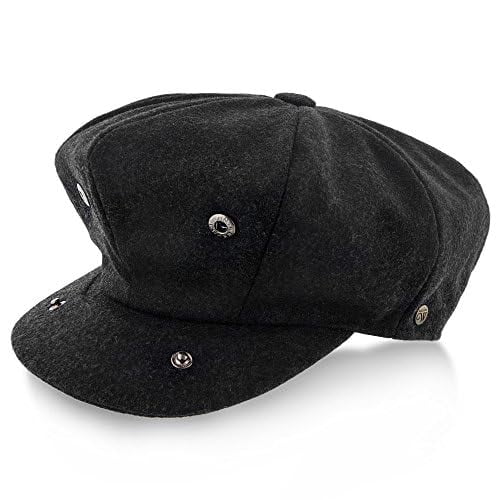 Walrus Hats Cap Grey Wool Blend 8 Panel Newsboy Classic Vintage Style with Quilted Lining, Double Snap Brim & Grosgrain Sweatband – Stylish 1920s Inspired Design