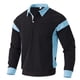 thumbnail image 4 of Ceisia Men's Spring Gift Color Blocked Zipper Turndown Collar Long-Sleeve Blouse - Fashion Casual Sporty Daily T-shirt, 4 of 9