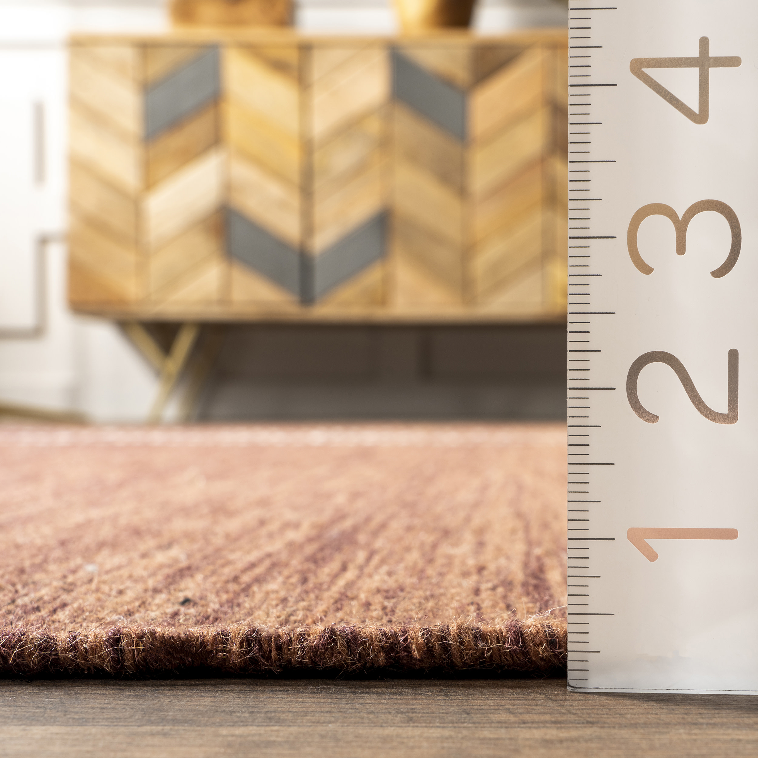 nuLOOM Jannet Ombre Striped Wool Blend Area Rug, 6' x 9', Rust